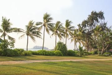 Obraz premium Beautiful view of the tropical beach of Sri Lanka on a sunny day