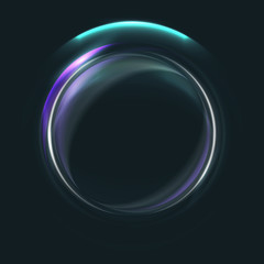 Magic circle light effects. Illustration isolated on dark background. Graphic concept for your design