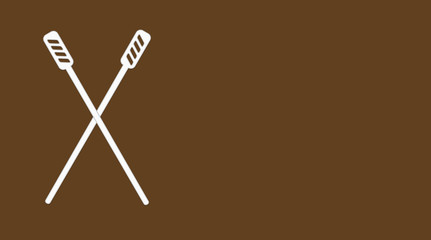 Plastic stirring rods for coffee to go on brown background, coffee menu template,vector