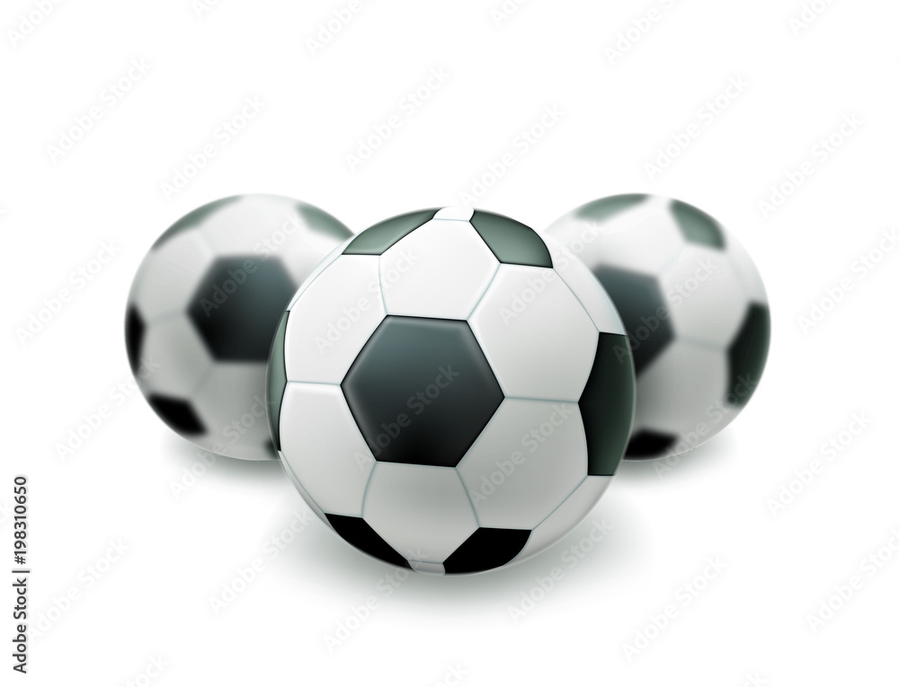 Wall mural vector realistic footbal soccer ball