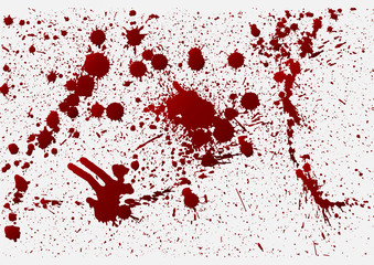 Blood background,ink splatter background, isolated on white.