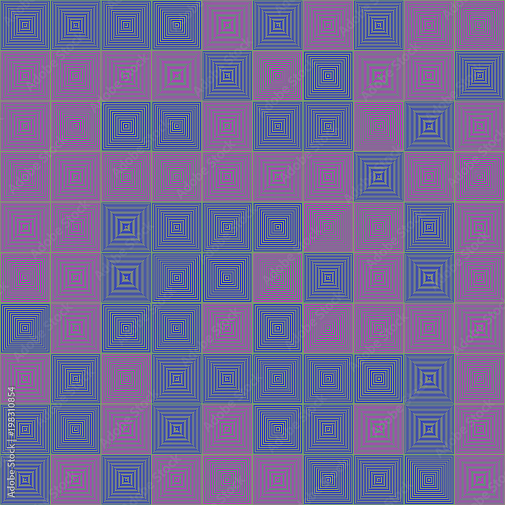 Poster abstract striped concentric square mosaic pattern background