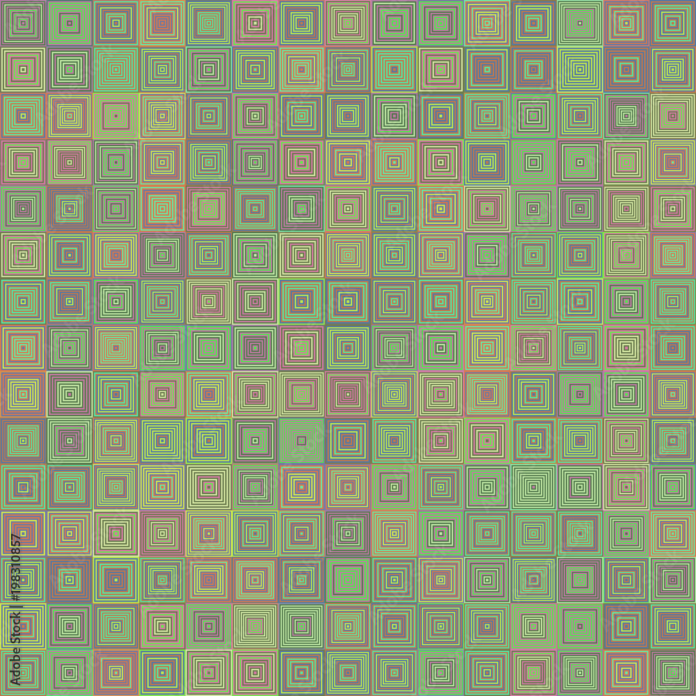 Poster abstract striped concentric square mosaic pattern background