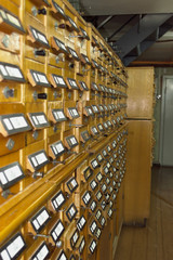 old wooden file cabinets