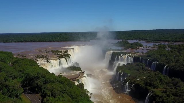 Iguazu Falls Drone Great Nature Brazil Argentina　イグアス 滝 ブラジル ドローン