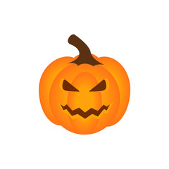  halloween pumpkins. Isolated on white background. Flat style vector illustration.