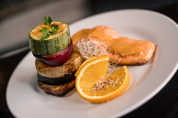 Vegetables Healthy  Food Salad preparation cheff dinner bread gourmet appetizer cuisine fresh tomato lettuce lemon green restaurant