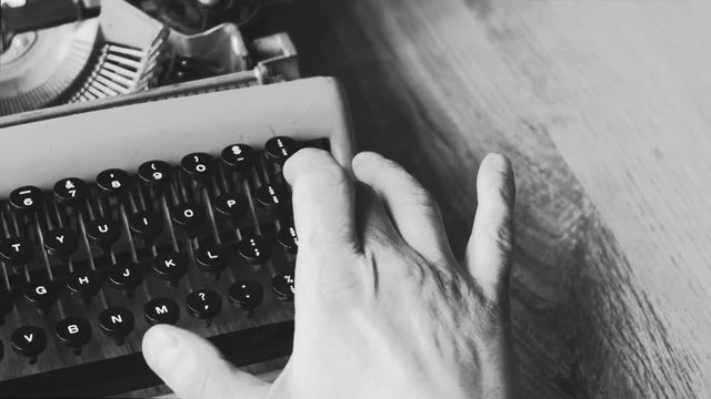 black and white Creative typewriter shots in many different style, colors, mood, B&W. Beautiful close-ups, beautiful retro style shots