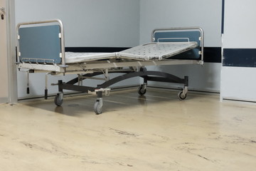 stretcher in the hospital corridor