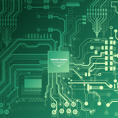 Vector circuit board illustration. Abstract technology.