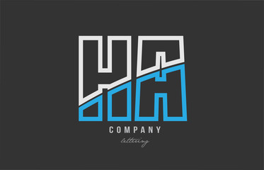 white blue alphabet letter ab a b logo icon design
