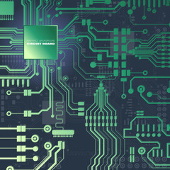 Vector circuit board illustration. Abstract technology.