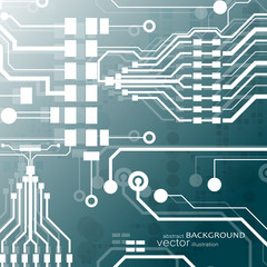 Vector circuit board illustration. Abstract technology.