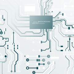 Vector circuit board illustration. Abstract technology.