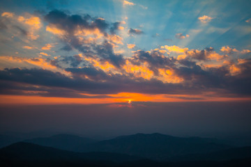 morning mountain sunrise