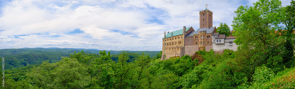 Wall mural panorama von der wartburg