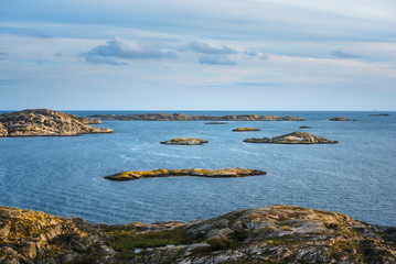 Fototapeta na wymiar Sea landscape of a rocky coastline on the South of Sweden.