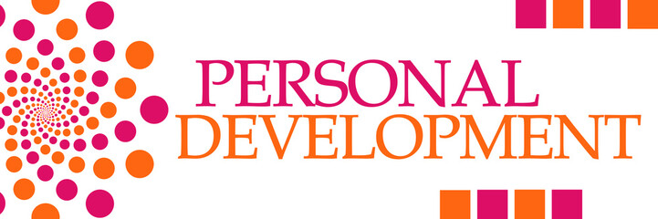 Personal Development Pink Orange Dots Horizontal 

