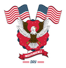 USA independence day card vector illustration graphic design