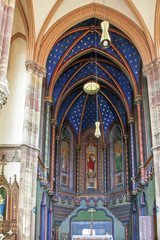 Fototapeta na wymiar Molsheim. Intérieur de la chapelle Notre-Dame. Bas Rhin. Alsace. Grand Est