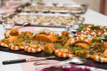 Wedding buffet with Cuisine Culinary Buffet Food