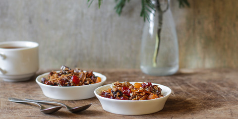 granola with dried fruits