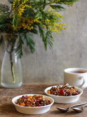 granola with dried fruits