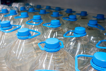 plastic bottle with drinking water 5 liters