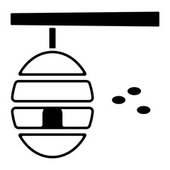 Bienen & Honig Icon - Bienennest am Baum
