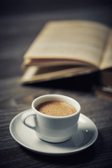 book and coffee