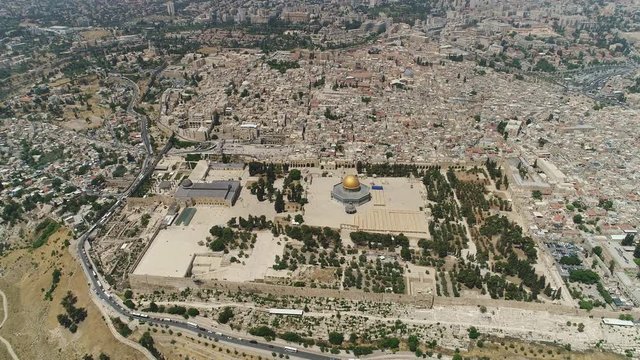 Aerial shot of Jerusalem