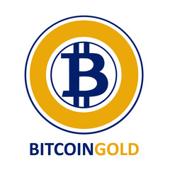 Bitcoin Gold Cryptocurrency Sign Isolated