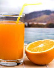 Fresh Orange Juice Means Citrus Fruit And Beverage