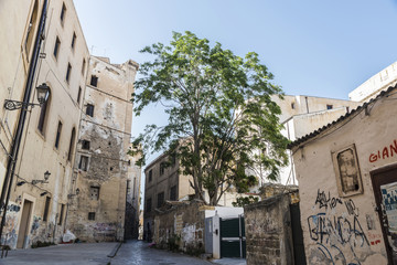 Street in Palermo in Sicily, Italy