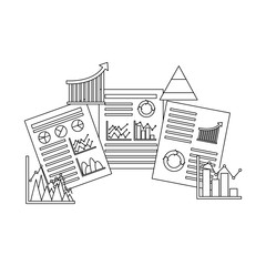 Obraz premium statistics infographic set icons vector illustration design