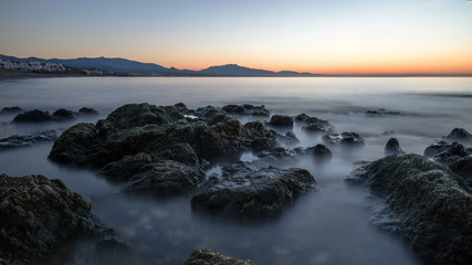 Fototapeta na wymiar Casares Beach at sunrise
