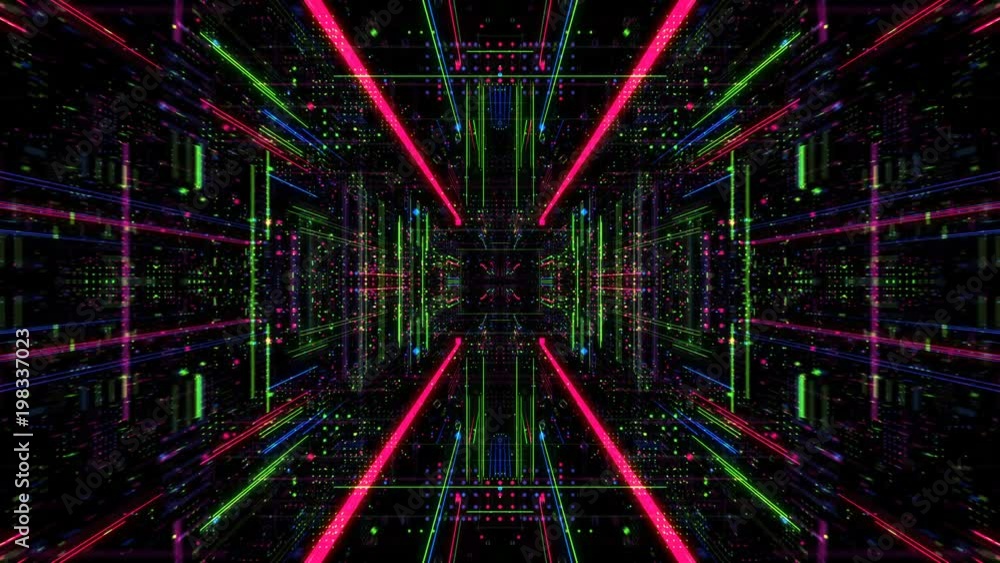 Poster abstract digital matrix particles grid virtual reality abstract cyber space science and technology b