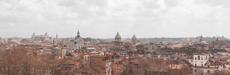 Fototapeta na wymiar Panoramic view of Rome