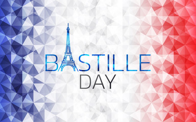 Bastille Day logo icon design, vector illustration