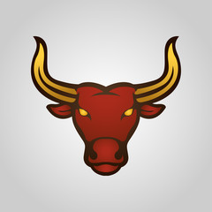Bull logo, vector illustration.