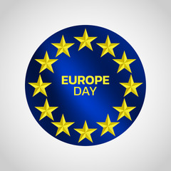 Europe Day logo icon design, vector illustration