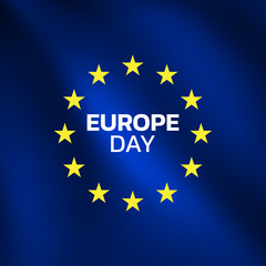 Europe Day logo icon design, vector illustration