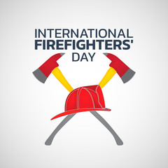 International Firefighters' Day logo icon design, vector illustration