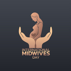 International Midwives Day logo icon design, vector illustration