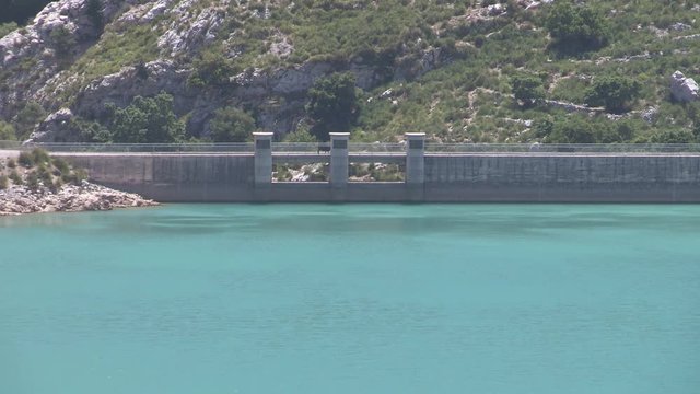 Close up of Water Reservoir "Embassament de Cuber", Mallorca, Spain.