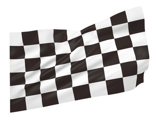 3D illustration of race flag