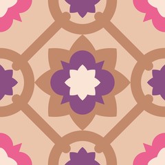 Tile decorative floor tiles vector pattern or seamless background