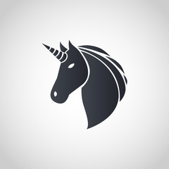 unicorn logo icon design, vector illustration