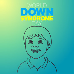 World Down Syndrome Day logo icon design, vector illustration