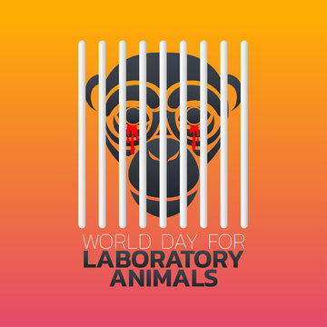 World Day for Laboratory Animals logo icon design, vector illustration